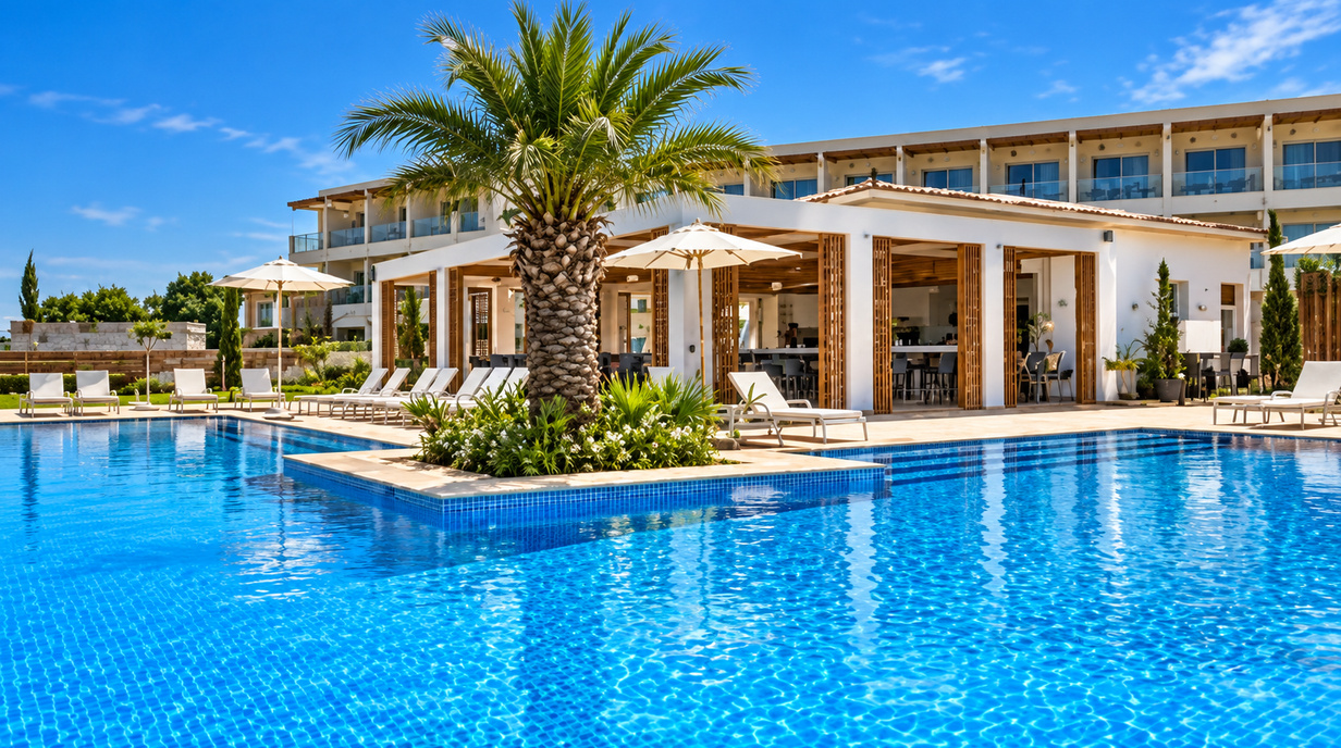 Meliá Saïdia Beach Resort avec sa grande piscine au premier plan