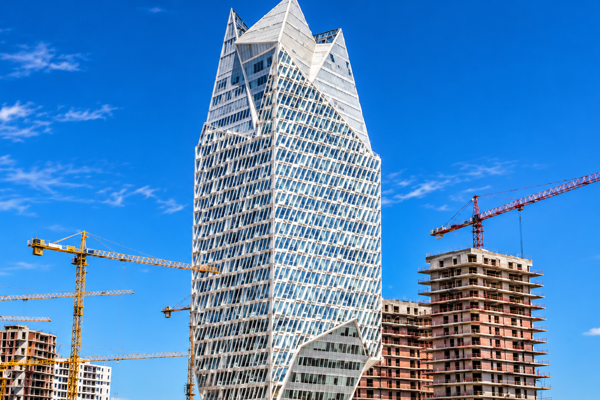 Tour Casablanca Finance City en construction